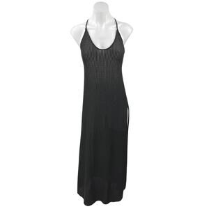 Peixoto Arya Black Sleeveless Knit Sheer Cami Camisole Maxi Slip Tank Dress Sz S